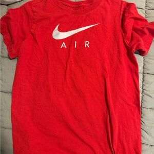 Kids size YL Nike Red and White Short Sleeve Tee